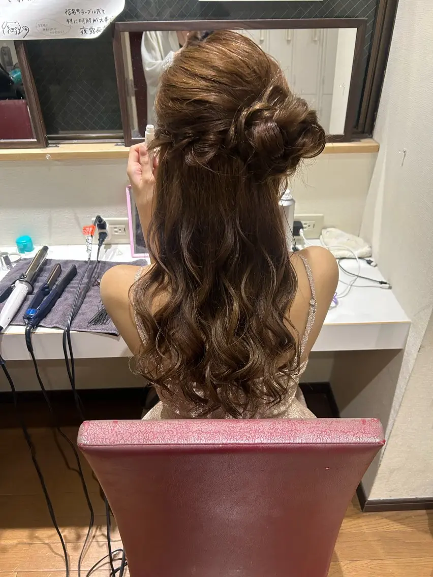 ヘアアレンジ ヘアセット 山﨑 燦人のヘアスタイル