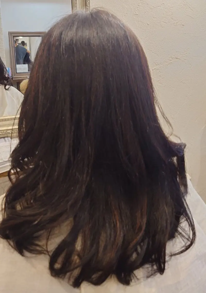 ロング ロングレイヤー レイヤーカット ロング カットモデル無料✂️ 菊池　位公のヘアスタイル