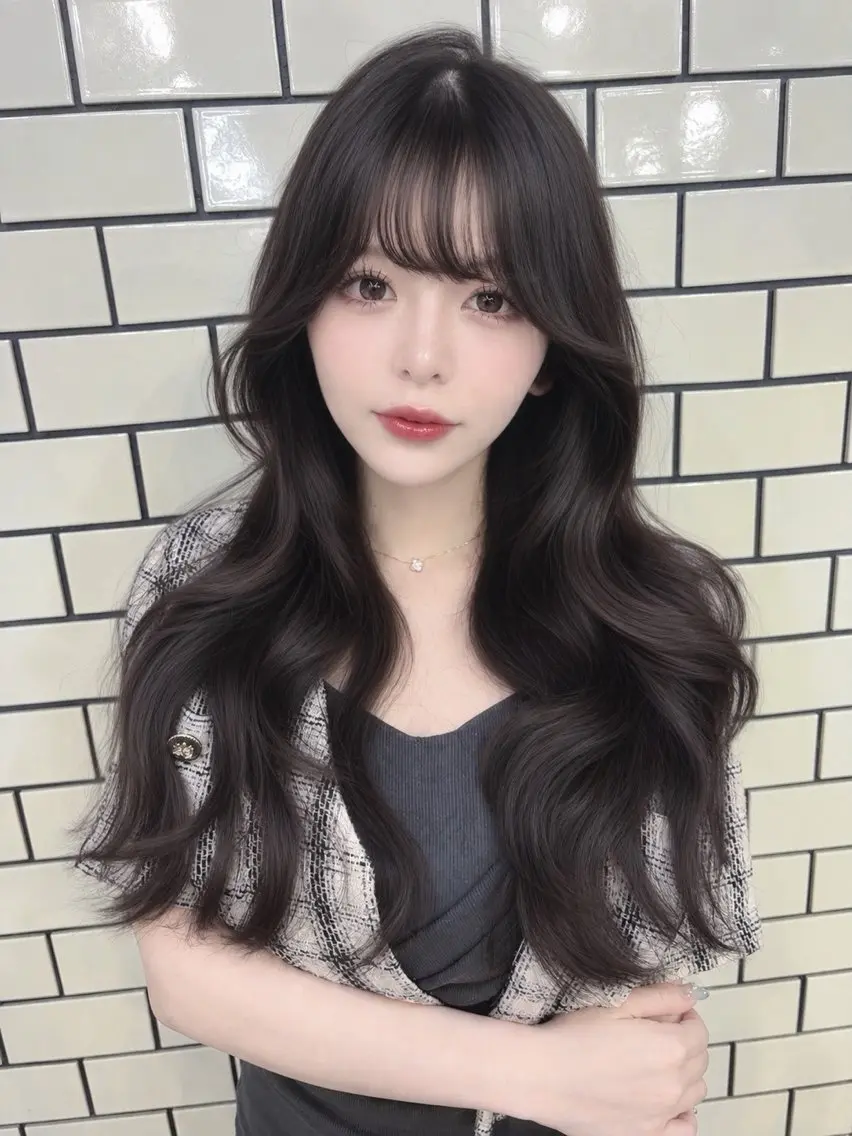 ロング カット ヘアカラー maya🇰🇷韓国 レイヤー/顔まわりのヘアスタイル