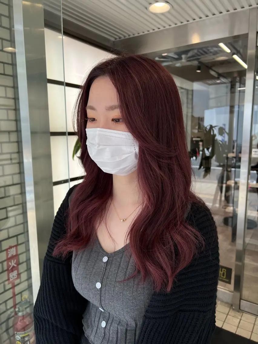 【リピーター限定🍒】暖色系ブリーチなしダブルカラー&プチトリートメント&コテ巻き無料の写真