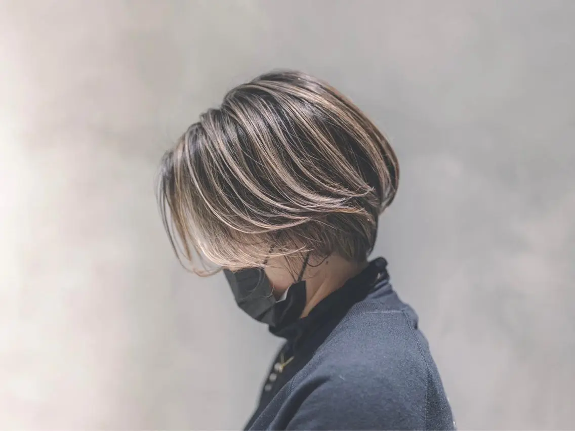 【白髪ぼかし】カット+フルカラー+ハイライト+トリートメントの写真