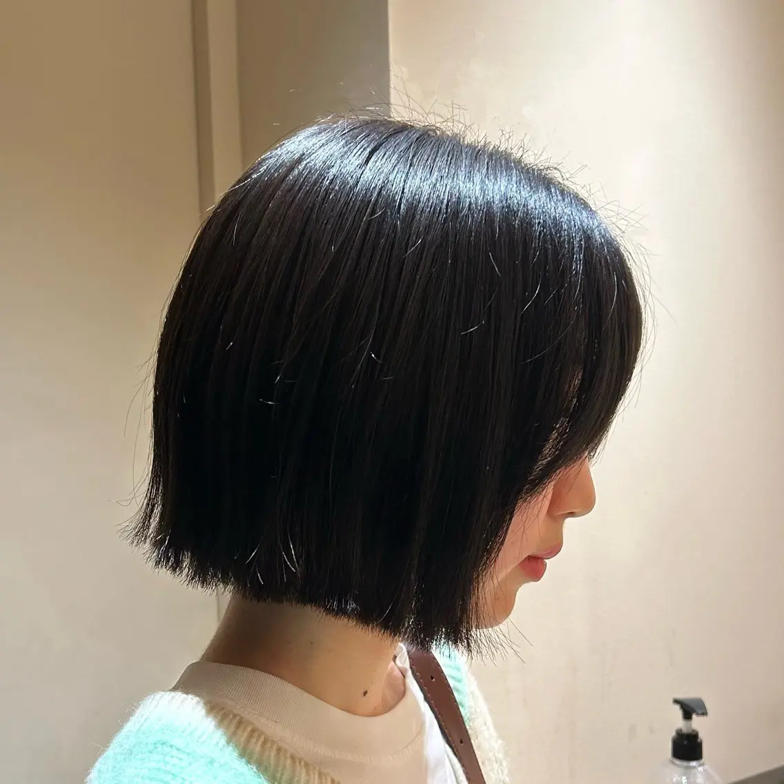 ショート 切りっぱなしボブ ボブ カット サラ艶/韓国ヘア ︎🌟璃奈 (リナ)のヘアスタイル