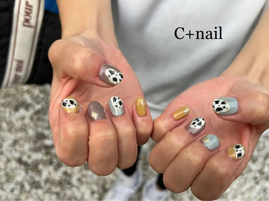 ネイル アニマル柄 ハンドネイル ✴︎ C+nailのネイルデザイン