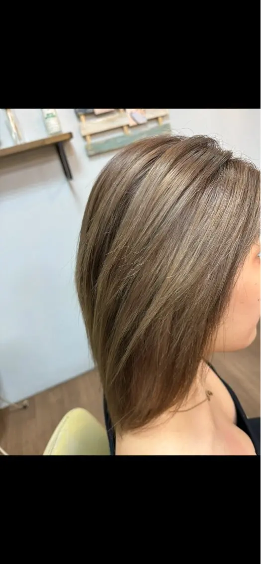 ミディアム カラー カット ヘアカラー トリートメント ANSA  hair かいりのヘアスタイル