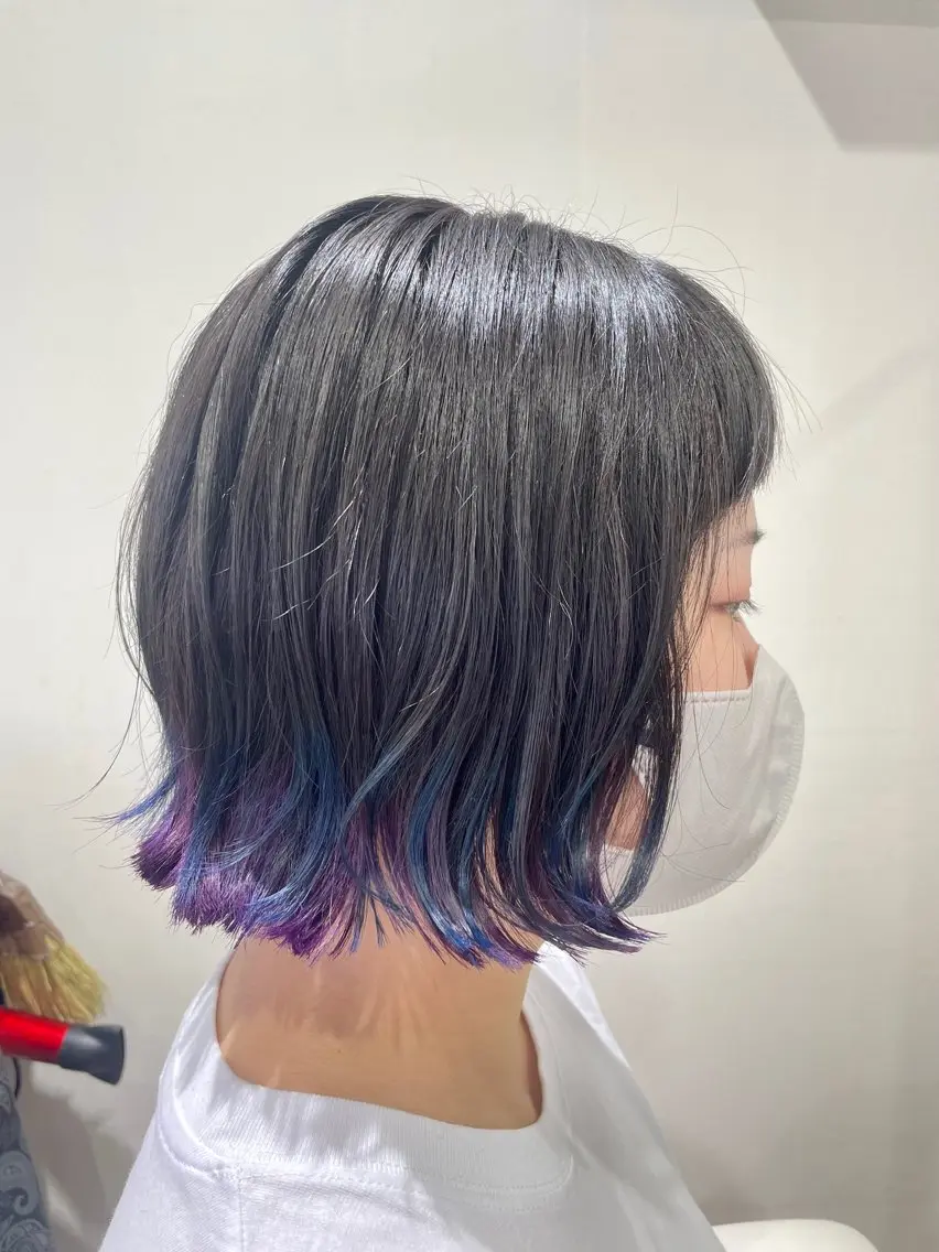 ショート カラー グラデーションカラー ユニコーンカラー ボブ 岩本 ヨシハルのヘアスタイル