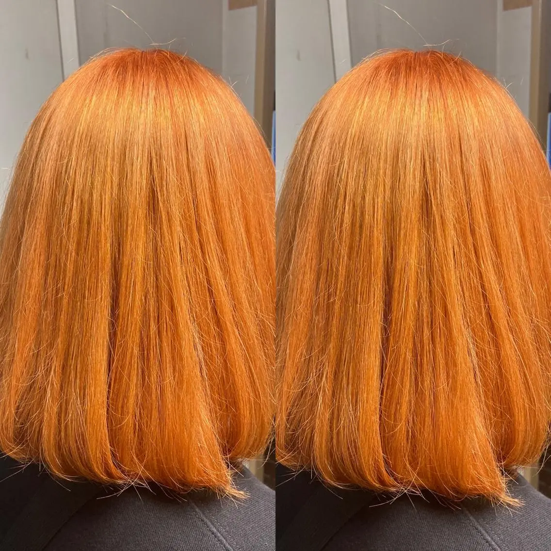 ミディアム カラー ブリーチ オレンジ ツバサ 髪質改善のヘアスタイル
