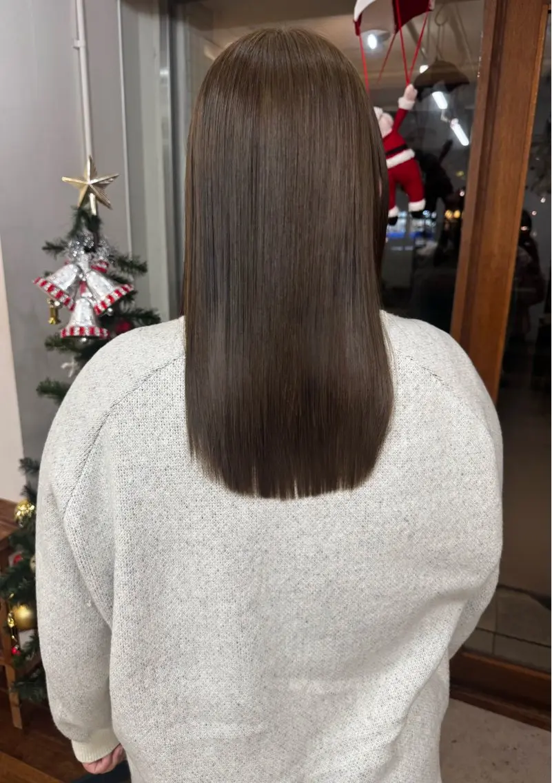 セミロング カラー ヘアカラー たけかわ みちのヘアスタイル