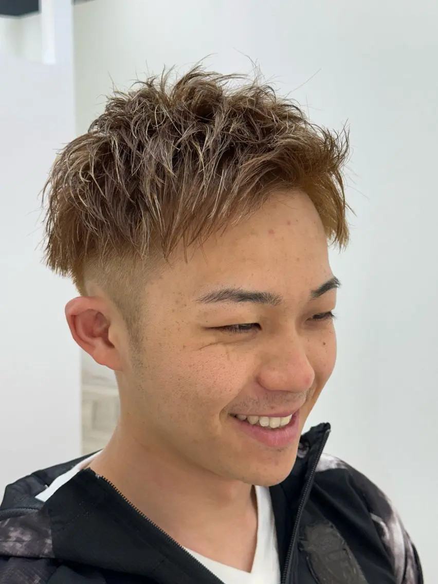カラー メンズ メンズメッシュ メンズショート ダブルカラー メッシュ ✨透明感カラー✨ 縮毛矯正🌟石川菜摘のヘアスタイル