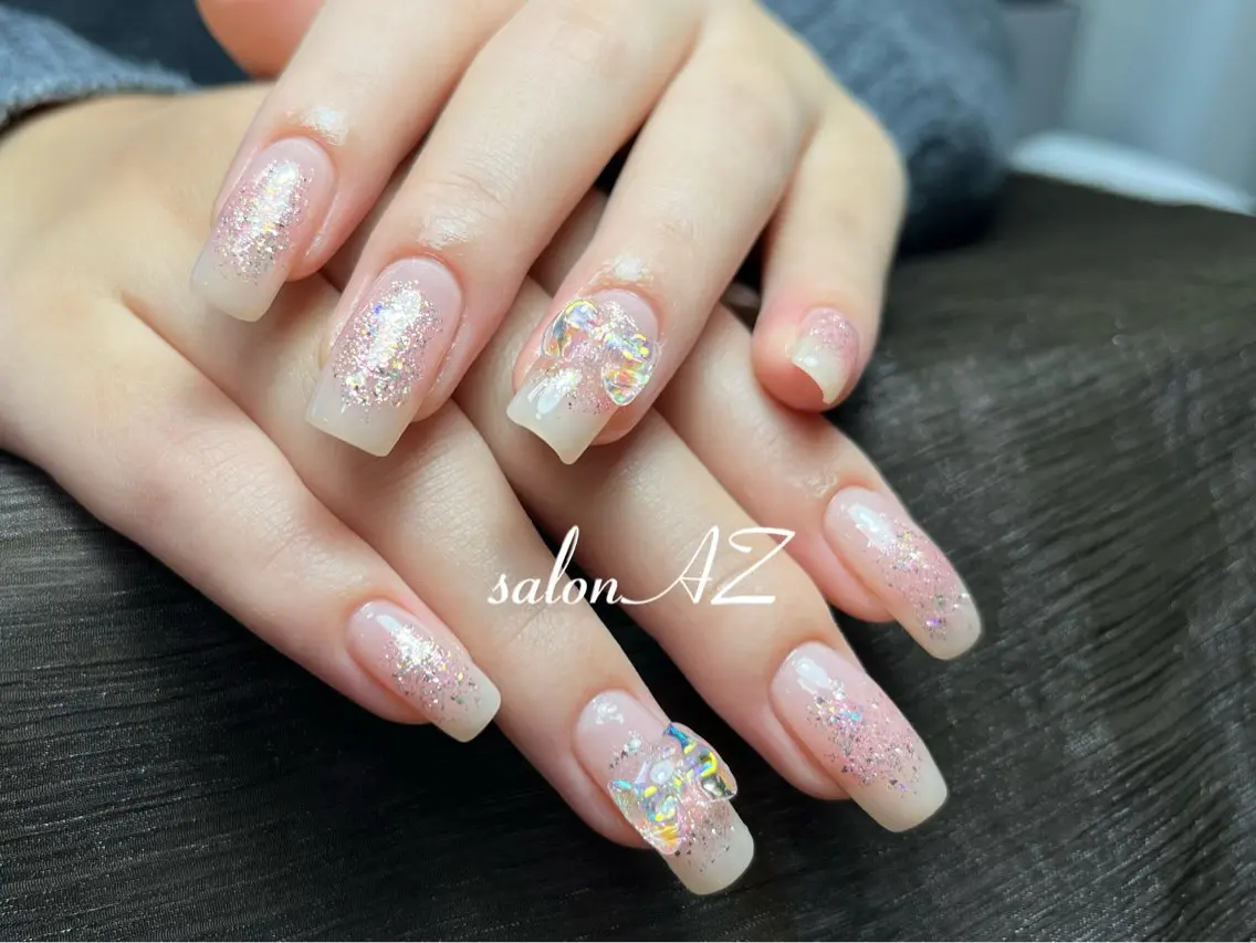 ネイル 長さ出し フットネイル フレンチネイル マグネットネイル ニュアンスネイル ハンドネイル salon AZのネイルデザイン