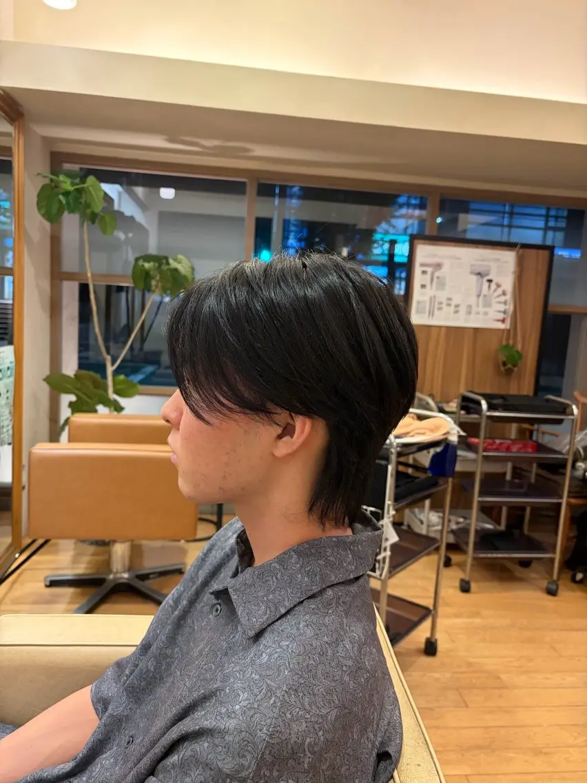 メンズ センターパート メンズウルフカット ウルフカット kurokawa kokiのヘアスタイル