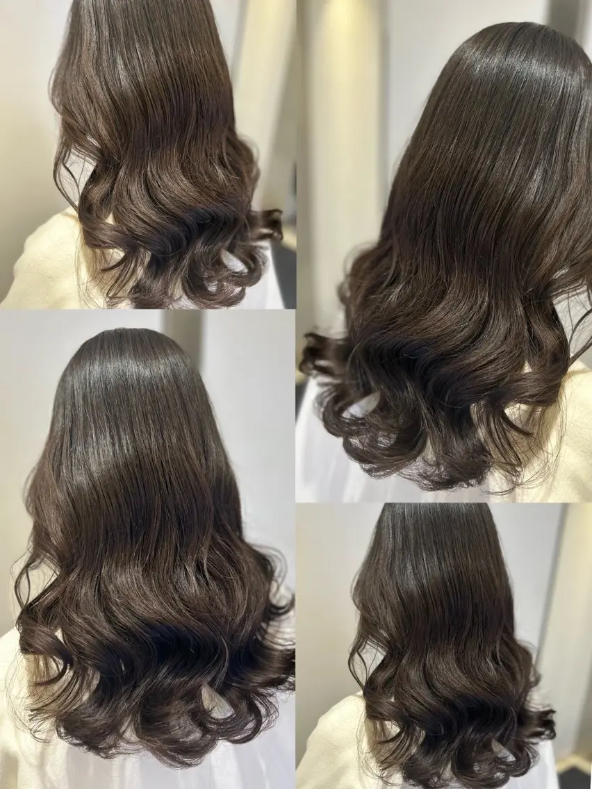 セミロング 韓国っぽ水光肌カラー マンツーマン🫧なおのヘアスタイル