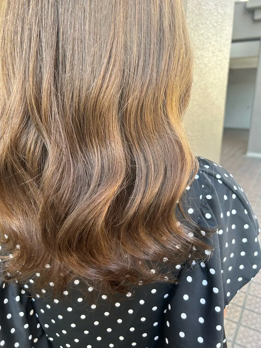 セミロング ヘアカラー トリートメント 艶髪/韓国風🤍🖤 小林実央のヘアスタイル