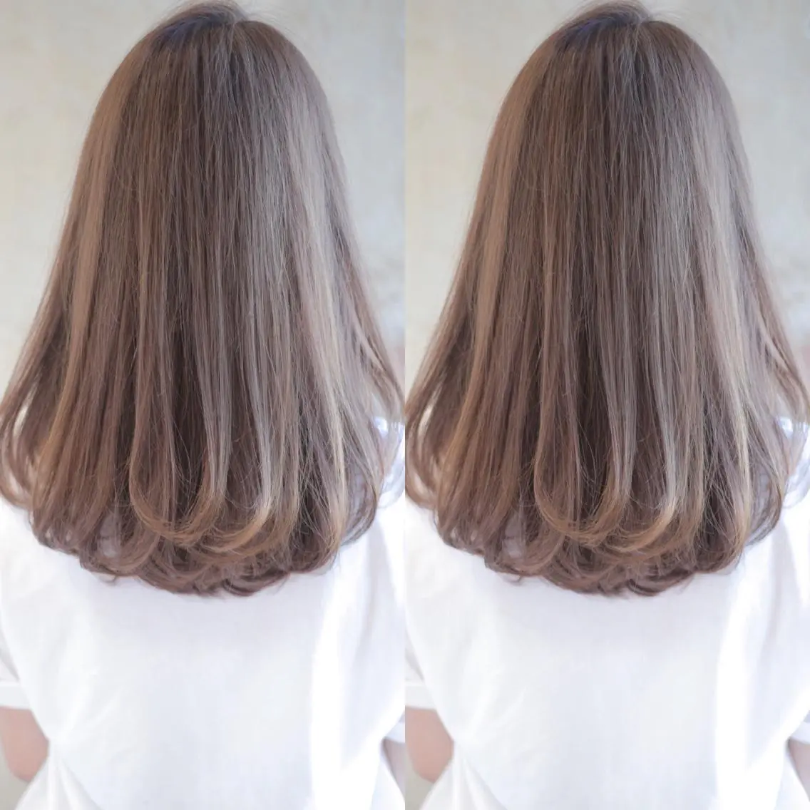 セミロング カラー パーマ アディクシーカラー Soleria 田中慎一のヘアスタイル