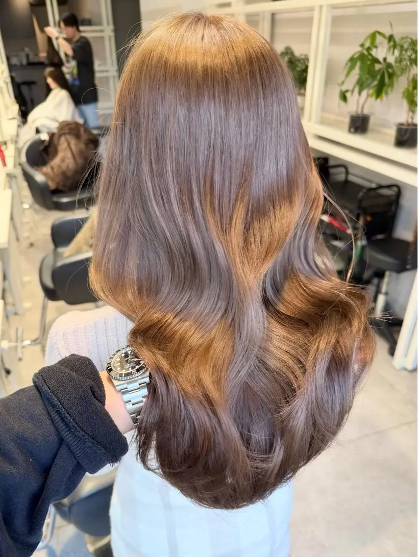 セミロング カット ヘアカラー トリートメント ✨透明感カラー 恵比寿HAYATO✨のヘアスタイル