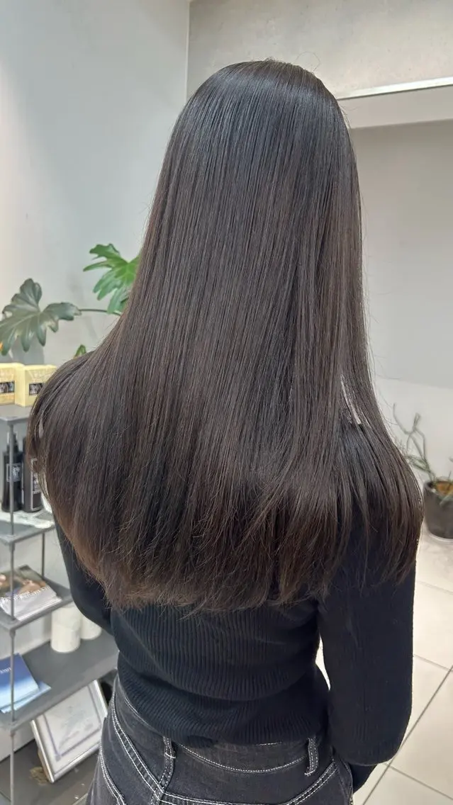 当日予約🙆🏻‍♀️【カット+ナチュラルストレート+TR17500】12:00~19:00ご予約可✨鎖骨下+1000円の写真