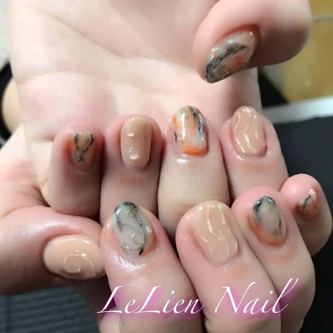 ネイル ニュアンスネイル モチの良さ◉ フィルインネイル♡のネイルデザイン