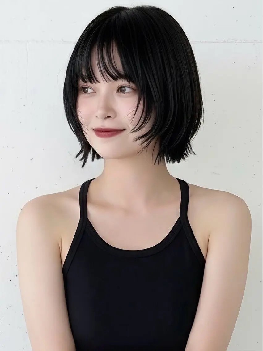 ショート ショートボブ ボブ ショートヘア カット ヘアカラー まとまるレイヤー カット/透明感カラーのヘアスタイル