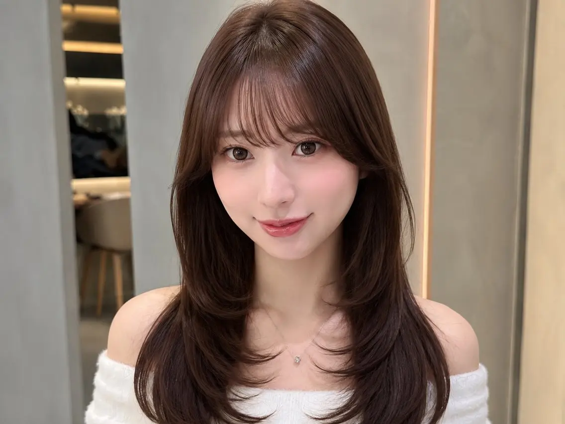 セミロング カット トリートメント 🦋韓国風レイヤー/ 艶髪矯正🦋凛太郎のヘアスタイル