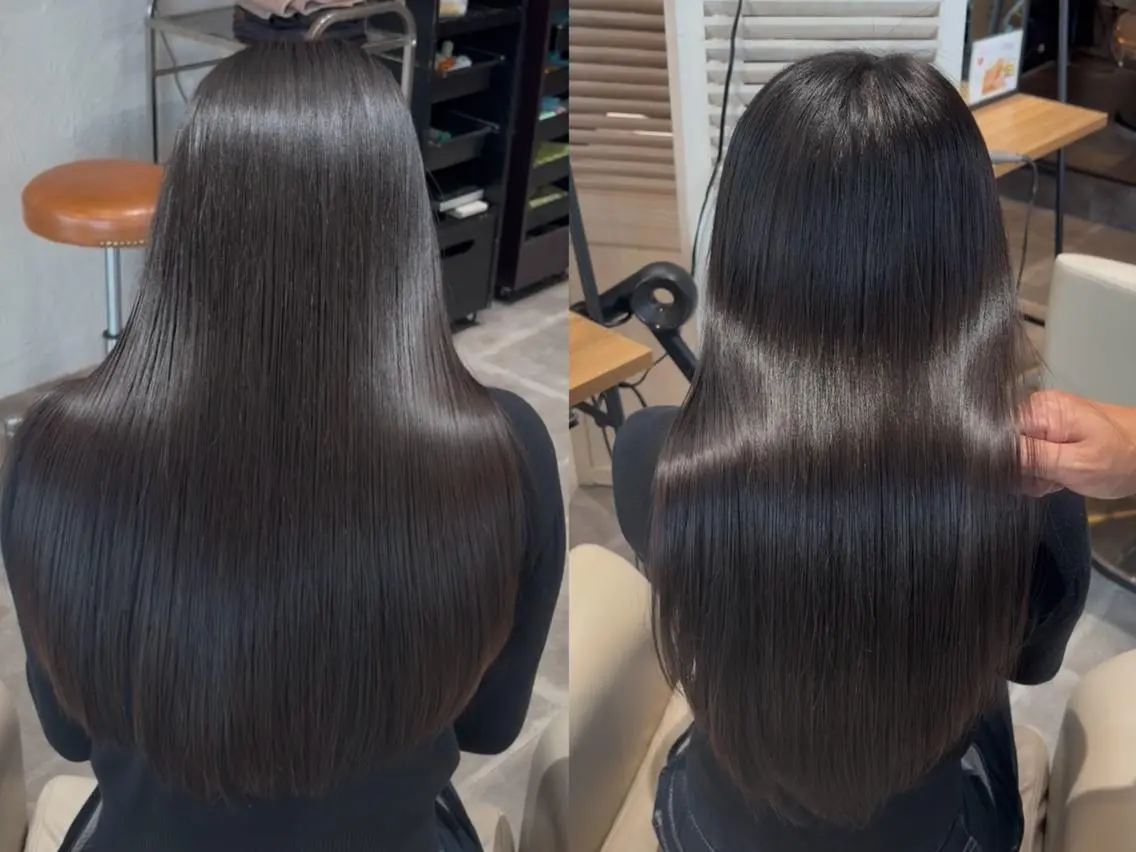 ロング パーマ 髪質改善 縮毛矯正 トリートメント 倉谷 恭平のヘアスタイル