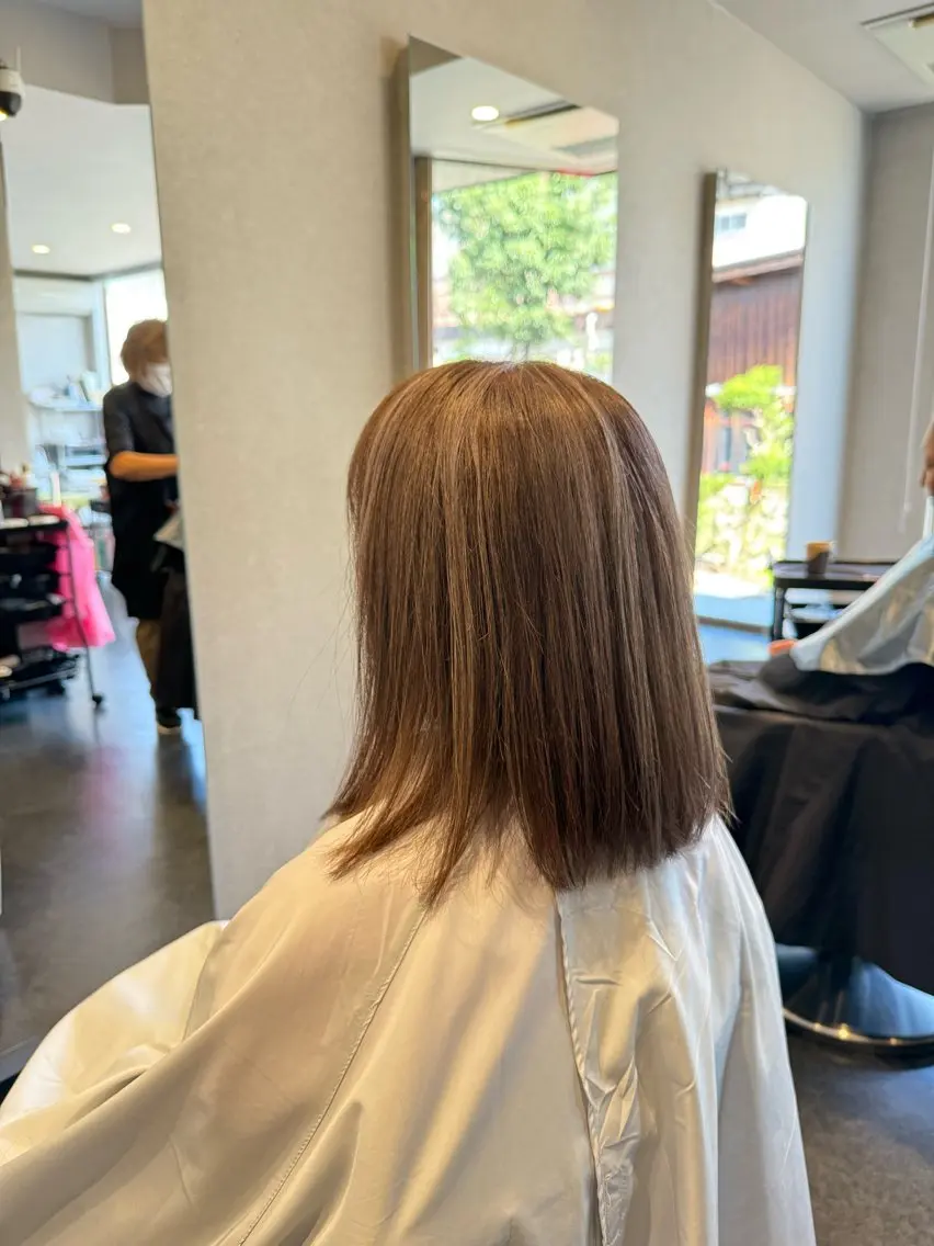 ミディアム ハイライト 髪質改善 カット ヘアカラー 髪質改善⚡️カラー 🍀武久 誠🍀のヘアスタイル