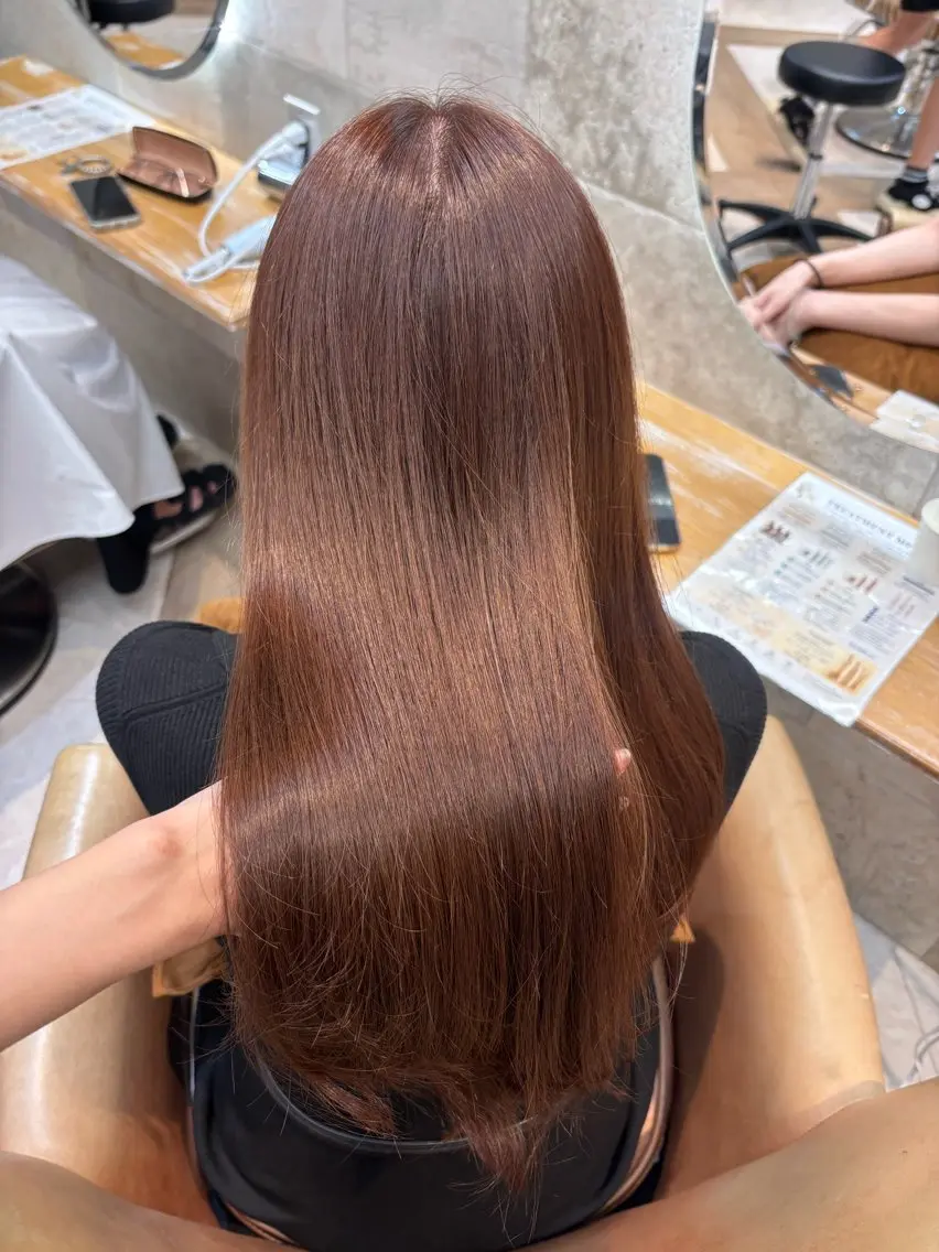 ロング カット ヘアカラー sakura/韓国 /透明感カラーのヘアスタイル