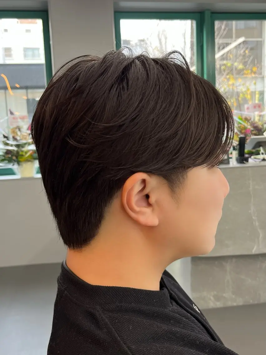 メンズ センターパート アイカ🐺 メンズ韓国ヘアのヘアスタイル