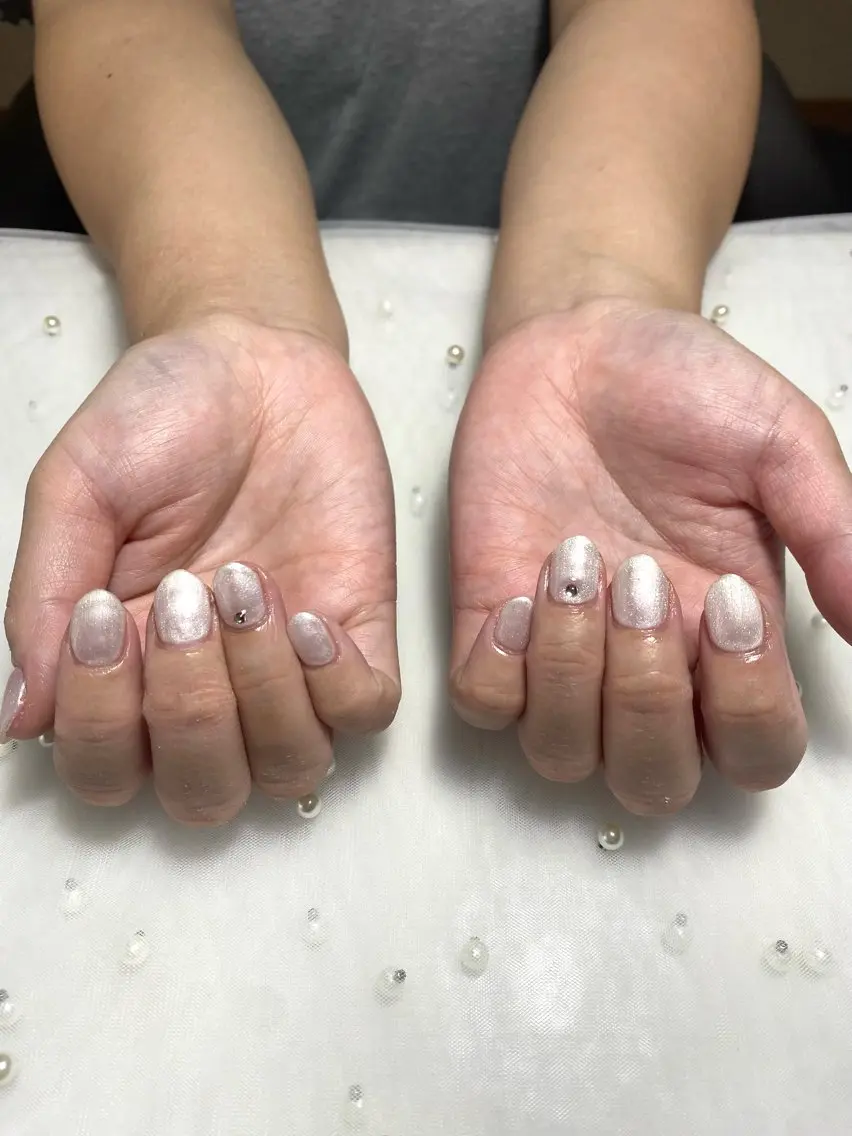 ネイル ラメ(グリッター) ハンドネイル Nail mimi．のネイルデザイン