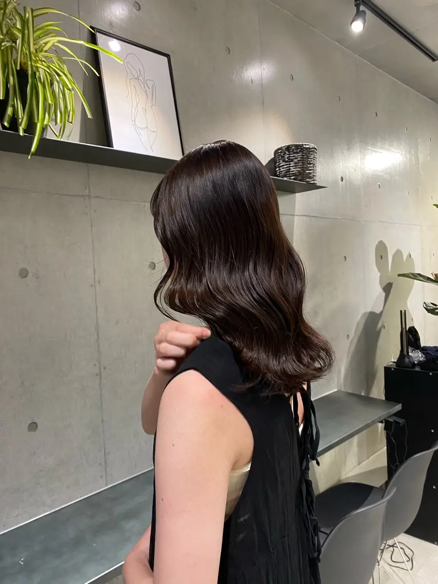 セミロング カラー ヘアアレンジ ヘアカラー トリートメント ボブ艶モテカラー🫧 カリンのヘアスタイル