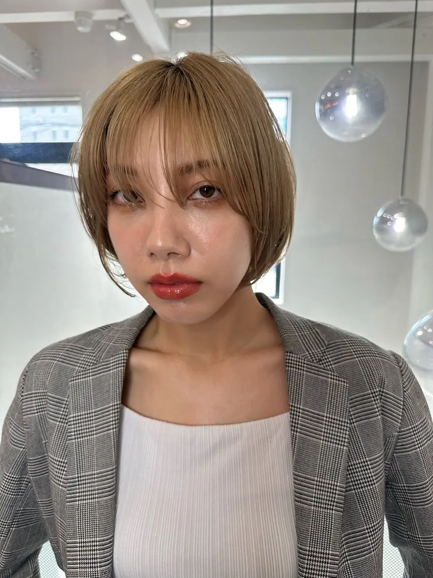 ショート ショートヘア 小顔カット ヘアカラー トリートメント ヘッドスパ 縮毛矯正/レイヤー taiga🐯のヘアスタイル
