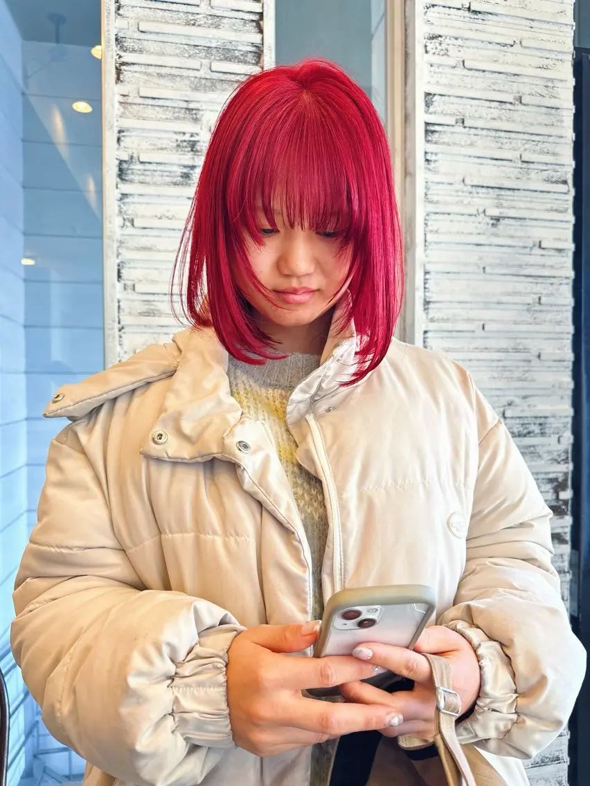 カラー ダブルカラー ヘアカラー トリートメント 🌈村松滉太髪質改善 レイヤーカット🌈のヘアスタイル