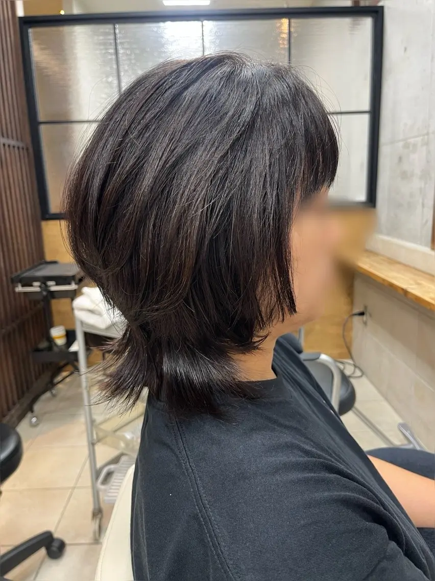 ミディアム くびれヘア カット たなか なおのヘアスタイル
