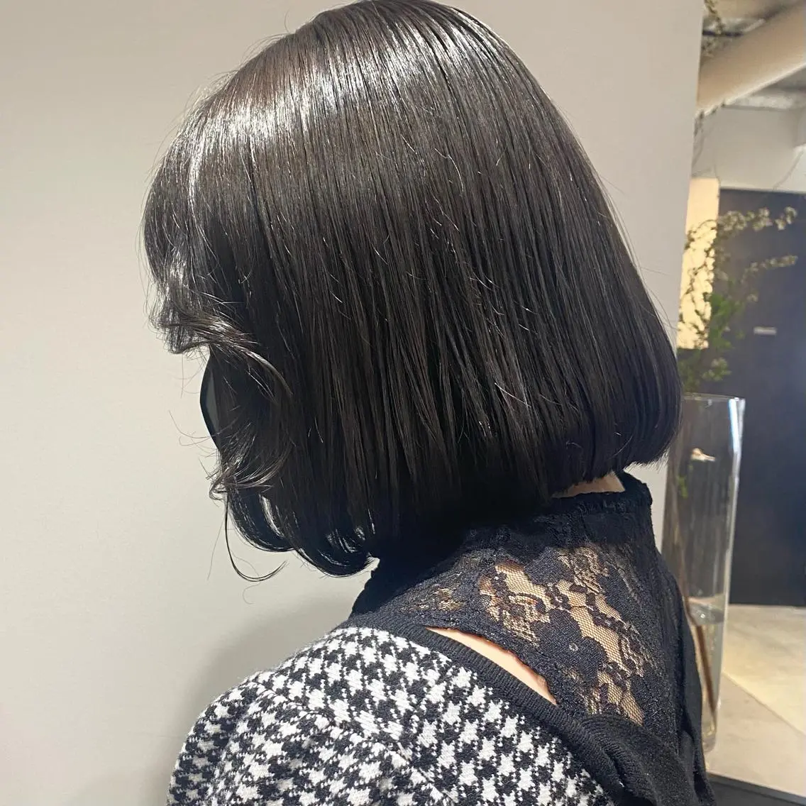 ミディアム カラー ヘアアレンジ ボブ 新宿⌇韓国風ヘア ⌇透明感カラーのヘアスタイル