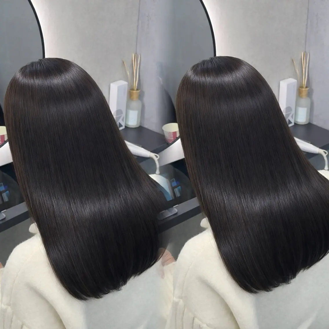 セミロング カラー ヘアアレンジ カット ヘアカラー 縮毛矯正 トリートメント 新宿 /髪質改善/ レイヤー/ヒュウガのヘアスタイル