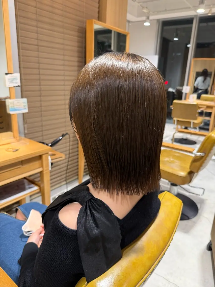 ショート カラー カット ヘアカラー トリートメント 鈴木弥月/大人ボブ× 透明感カラーのヘアスタイル