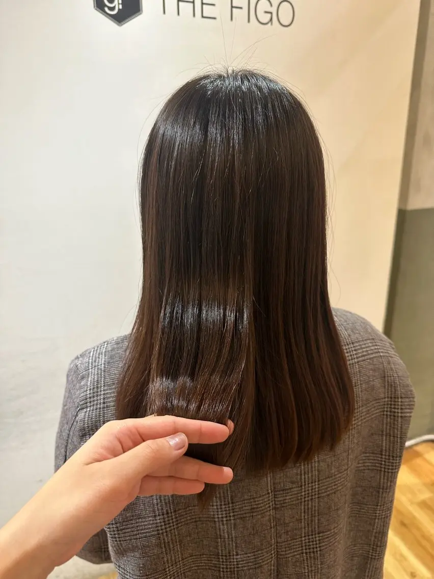 セミロング 髪質改善 縮毛矯正 カット 縮毛矯正 いまじゅく あおいのヘアスタイル