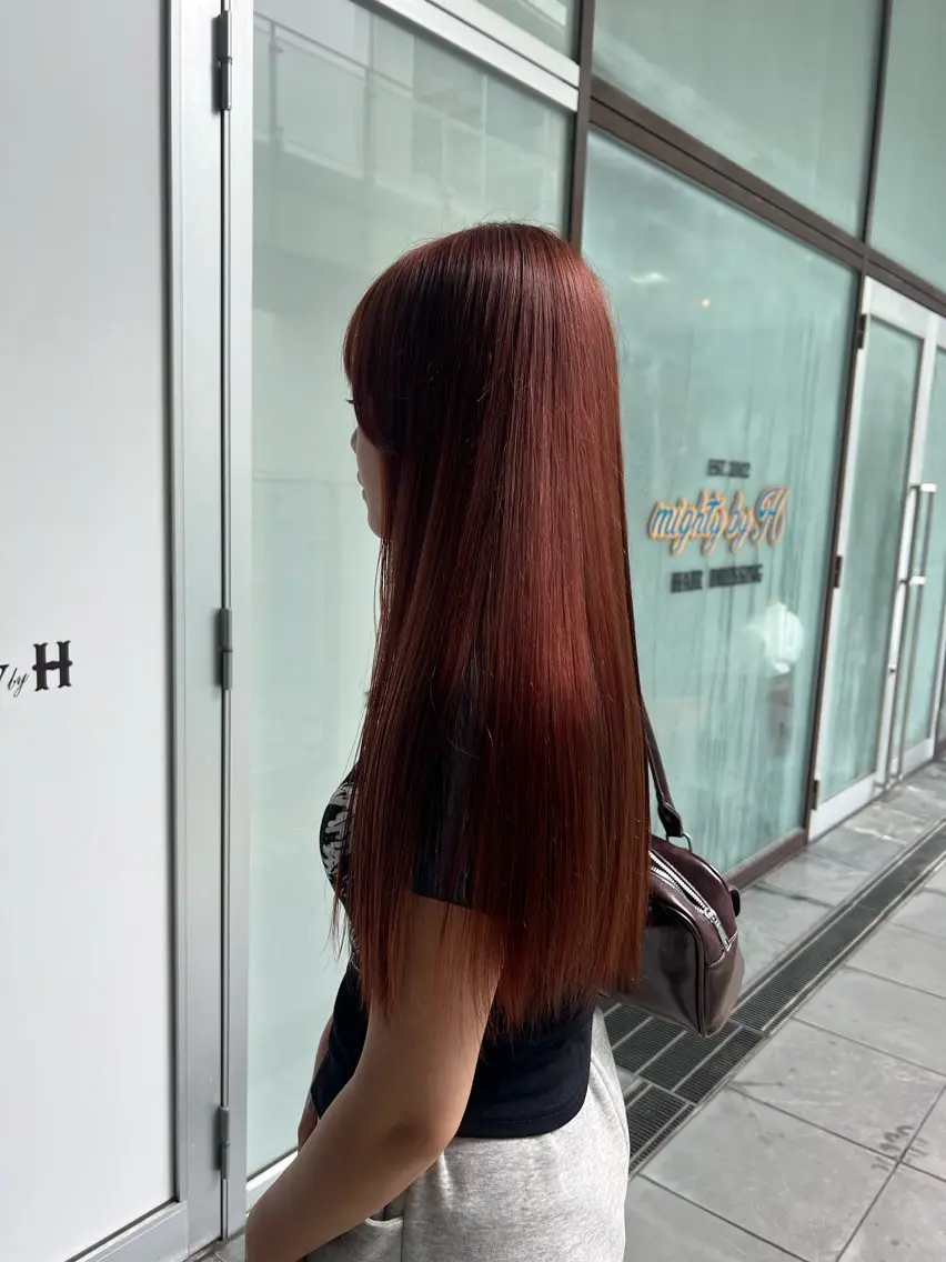 ロング ヘアカラー トリートメント 田中 蘭菜のヘアスタイル