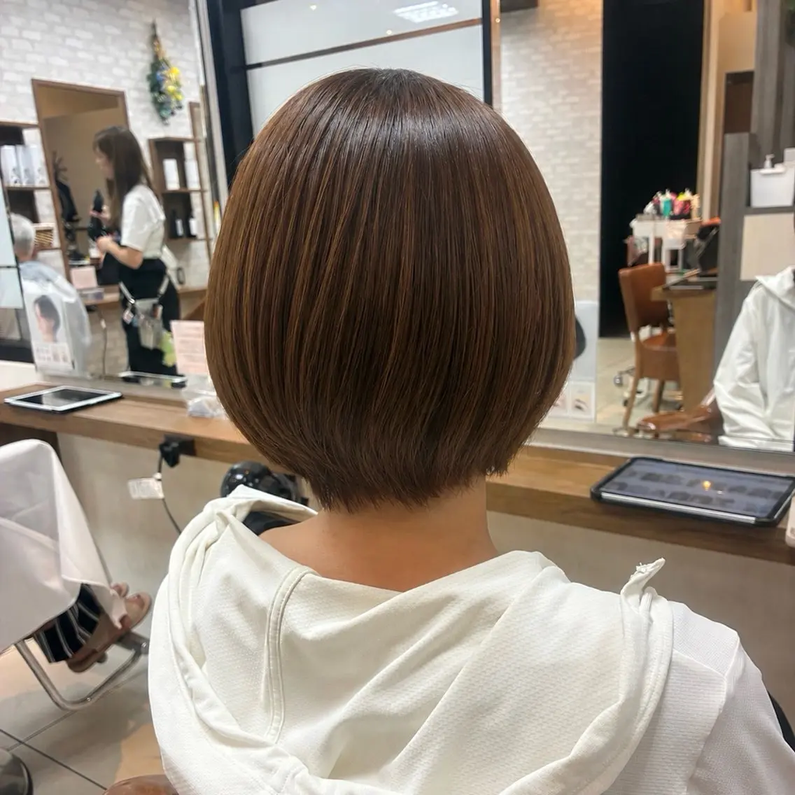 ショート カラー 髪質改善/ブラック ヘア/リンのヘアスタイル