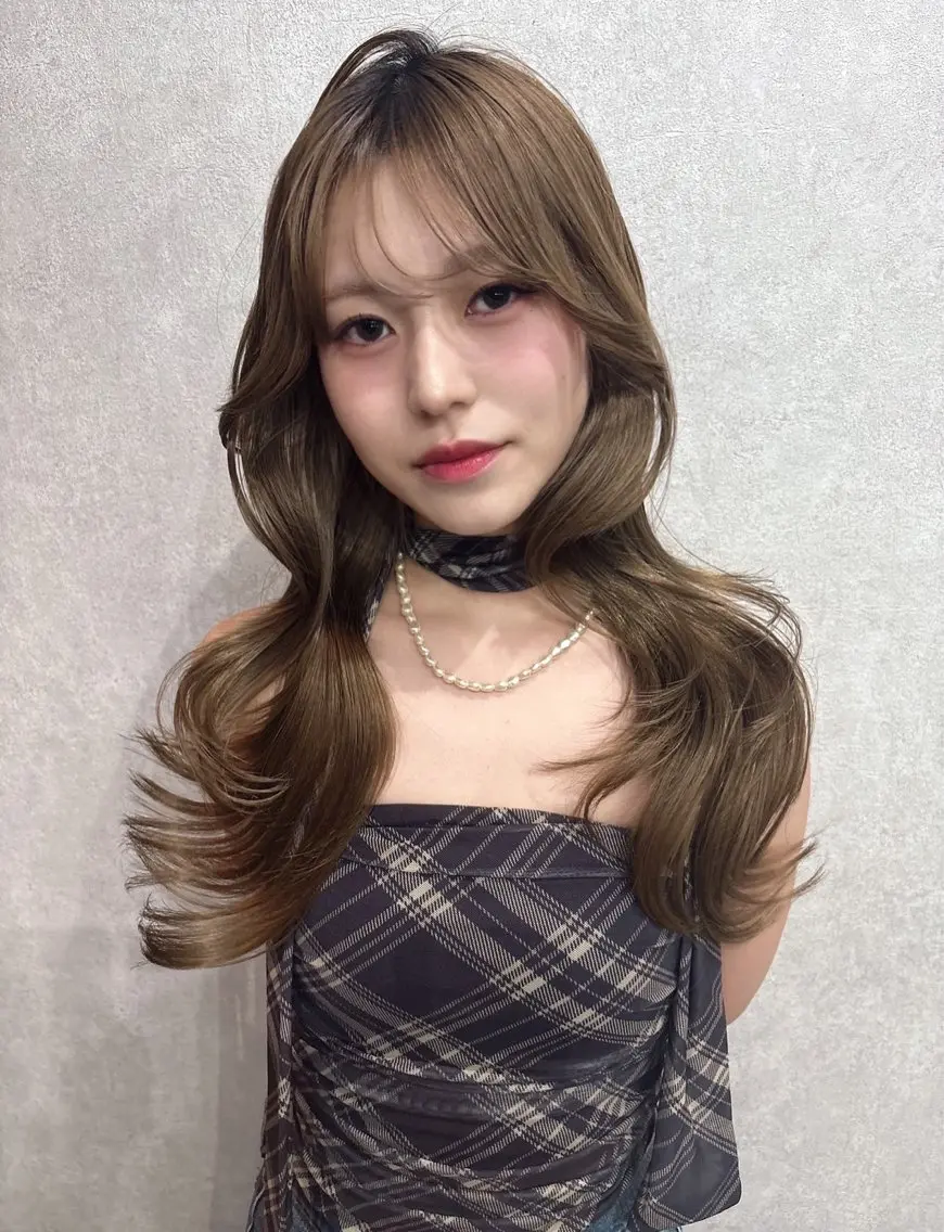 ロング カット ヘアカラー トリートメント maya🇰🇷韓国 レイヤー/顔まわりのヘアスタイル