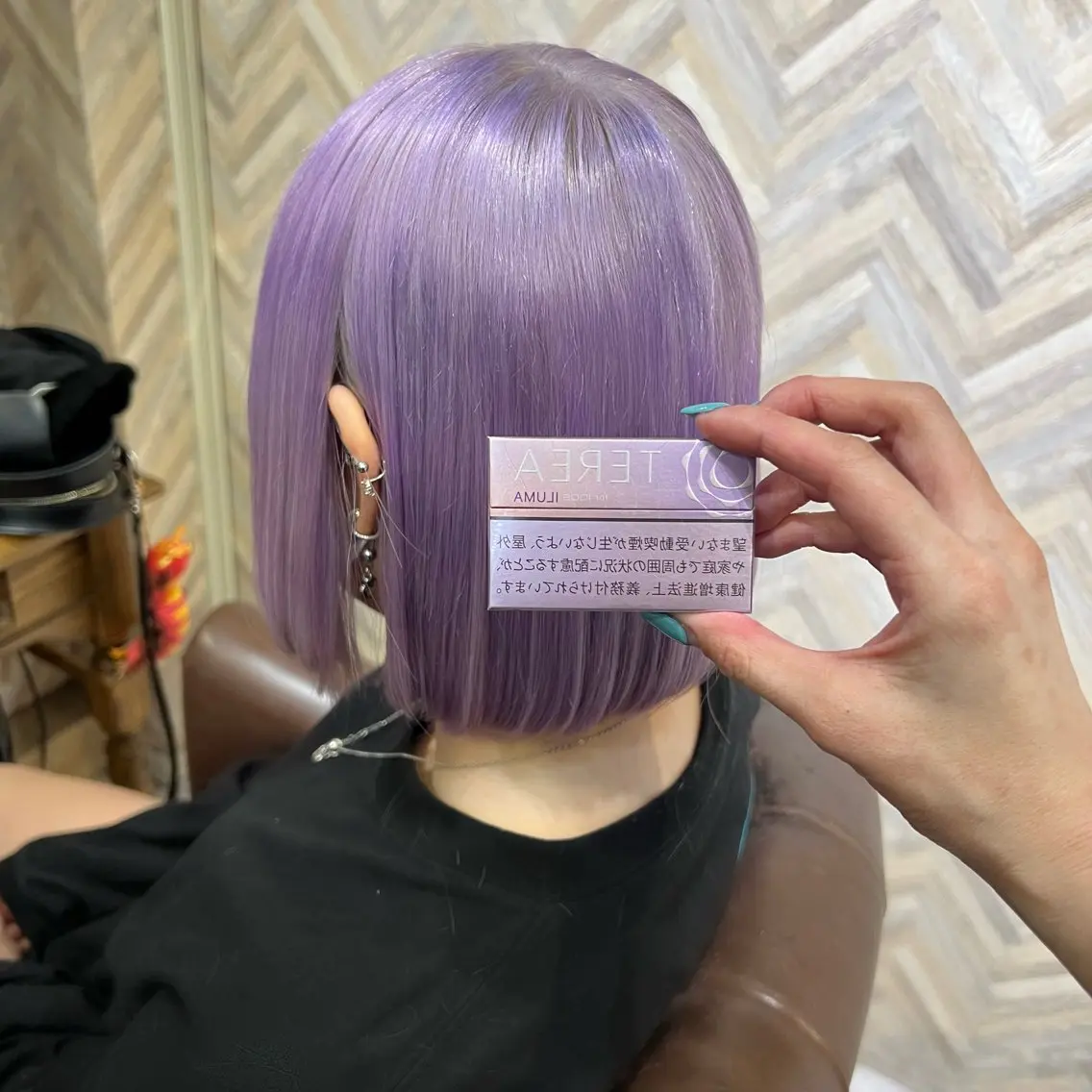 ショート パープルカラー 🦋エクステ🦋 TOMOKAのヘアスタイル