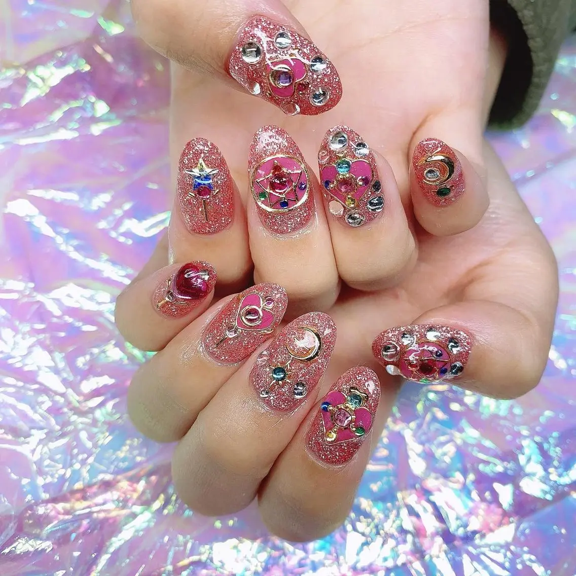 ネイル 渋谷／チップ長さ出し 👑アプレgel-xのネイルデザイン