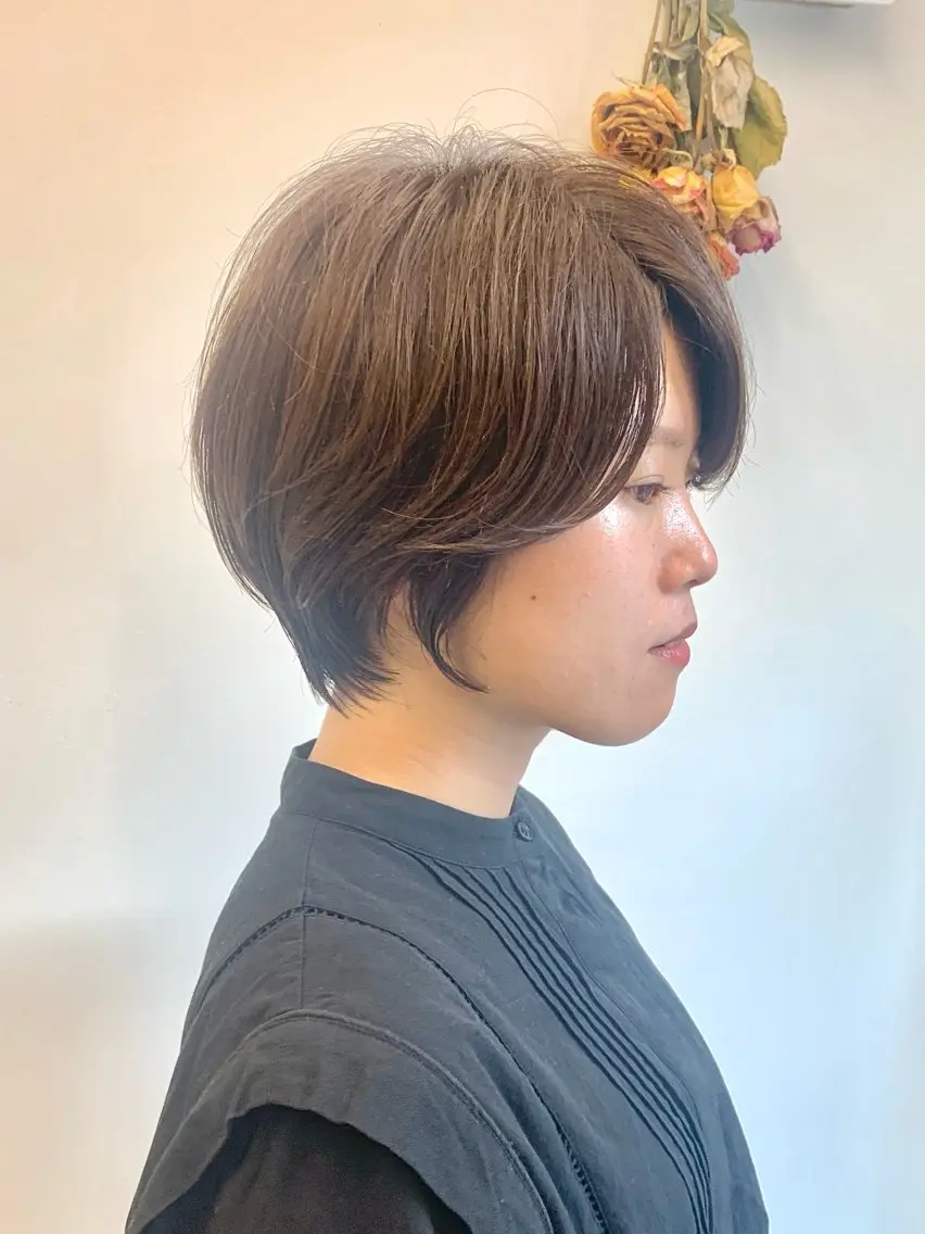 ショート ショートボブ ボブ ショートヘア カット トリートメント 園冬稀/ショート /ショートヘアのヘアスタイル