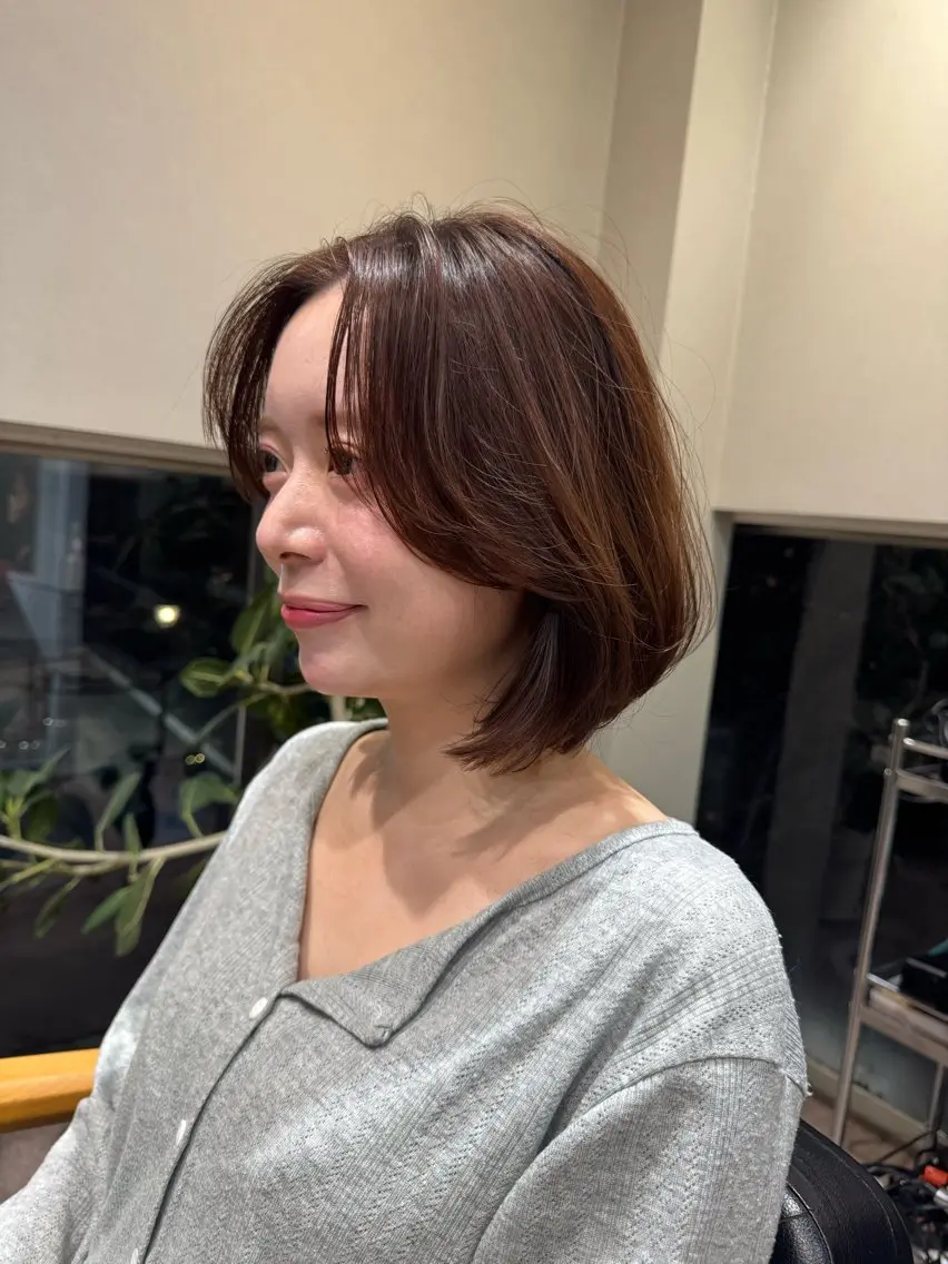 ショート カラー カット ヘアカラー 佐藤史哉＊ 韓国レイヤー赤み除去のヘアスタイル
