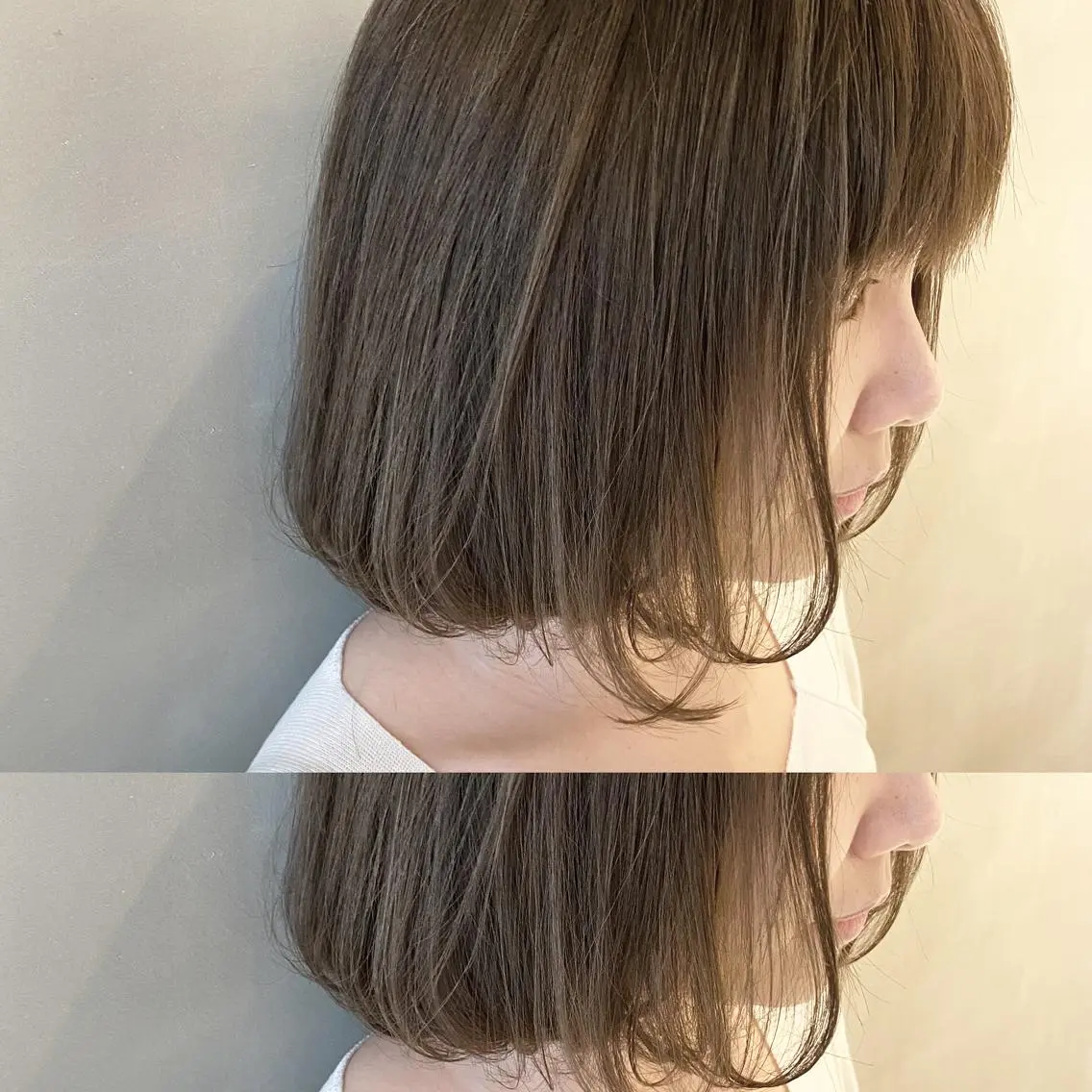ミディアム カラー パーマ ヘアアレンジ ネイル マツエク・マツパ 透明感カラー ハイライトカラー 外国人風カラー ハイライト 外ハネヘア カット ヘアカラー 夜23時まで予約🉑 reverieあきらのヘアスタイル