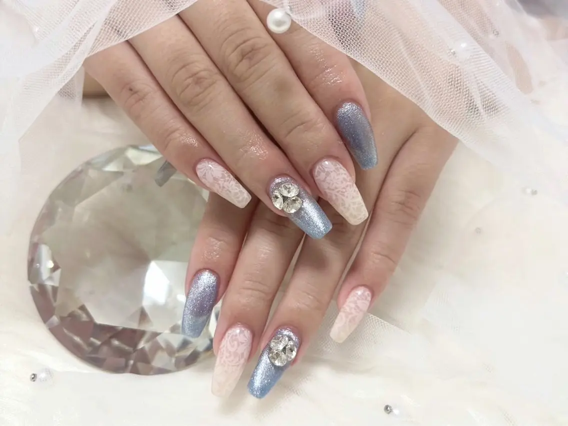 ネイル アートネイル マグネットネイル ハンドネイル Ange nailのネイルデザイン