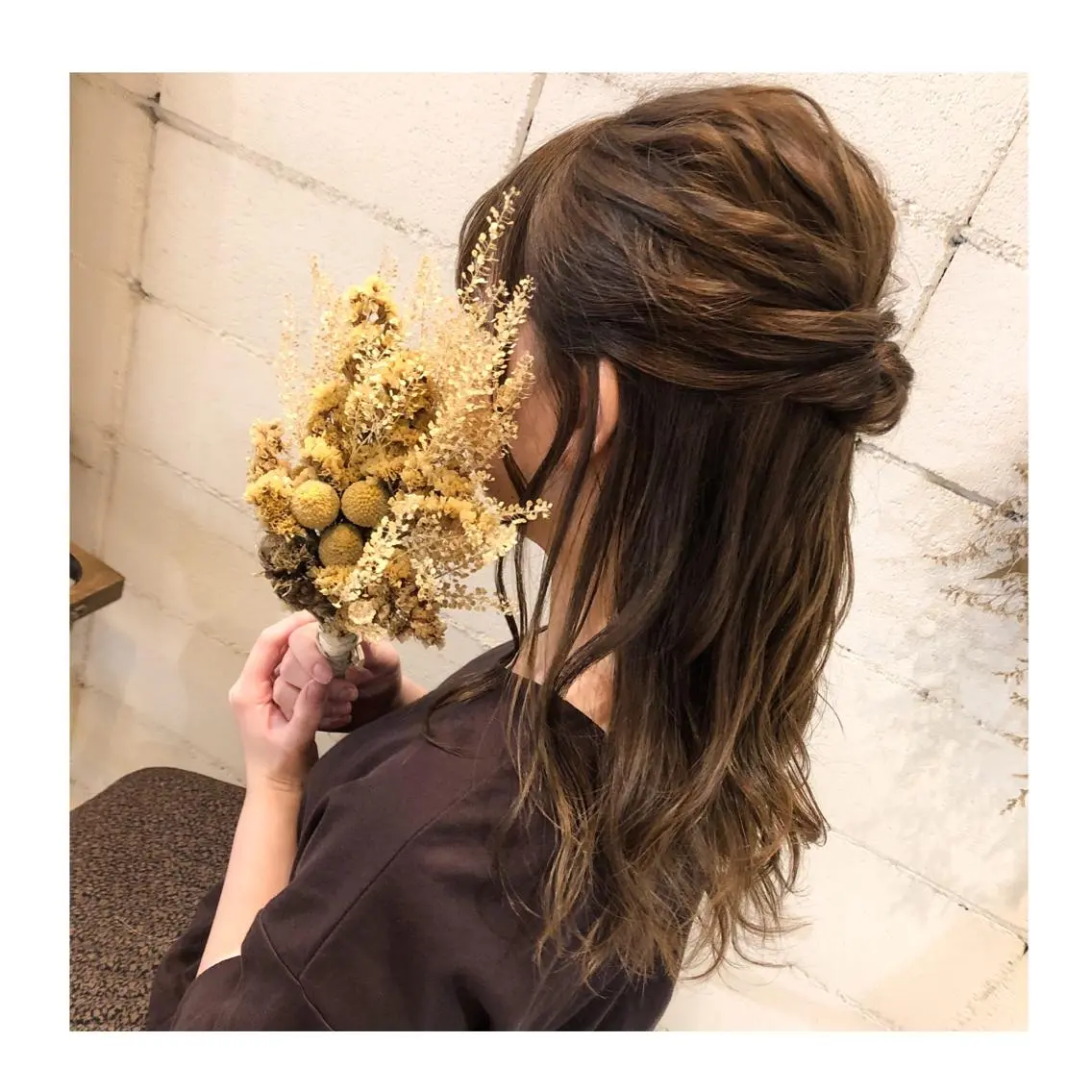 ヘアアレンジ ハーフアップ カット 縮毛矯正 トリートメント ❁⃘ ち だ り さ ❁⃘のヘアスタイル
