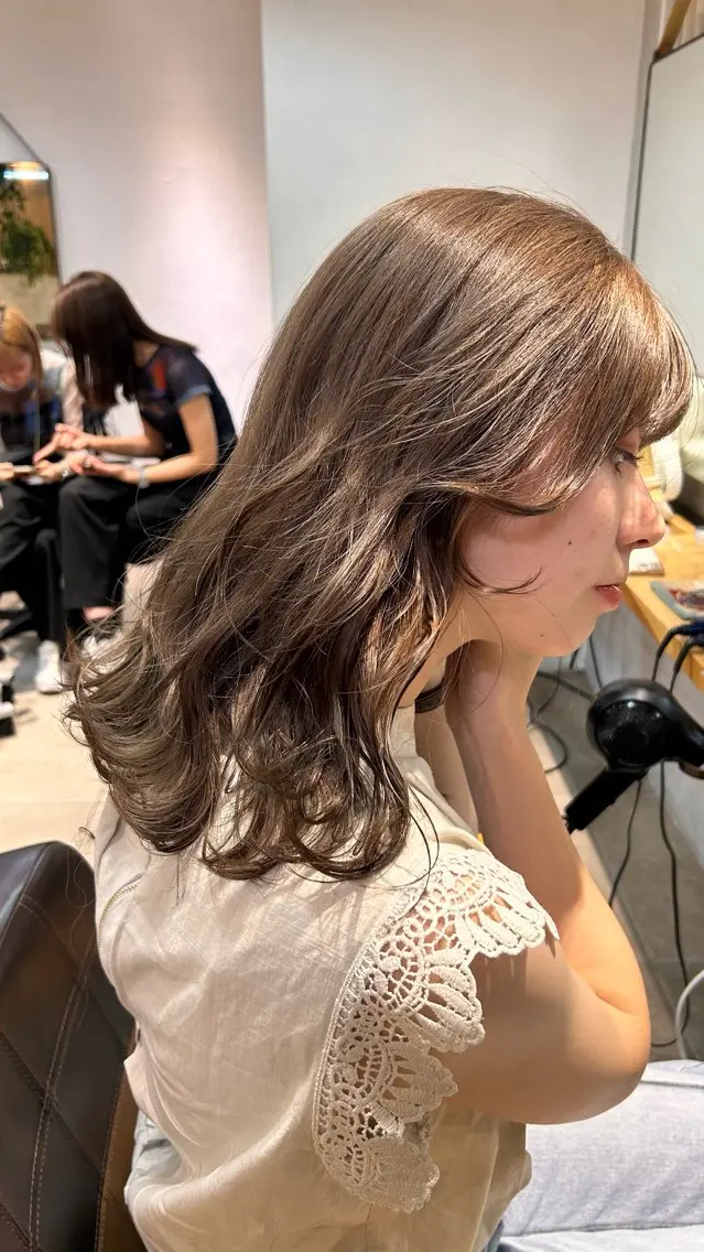 前髪カット✂️お出かけ前の簡単なヘアセットの写真