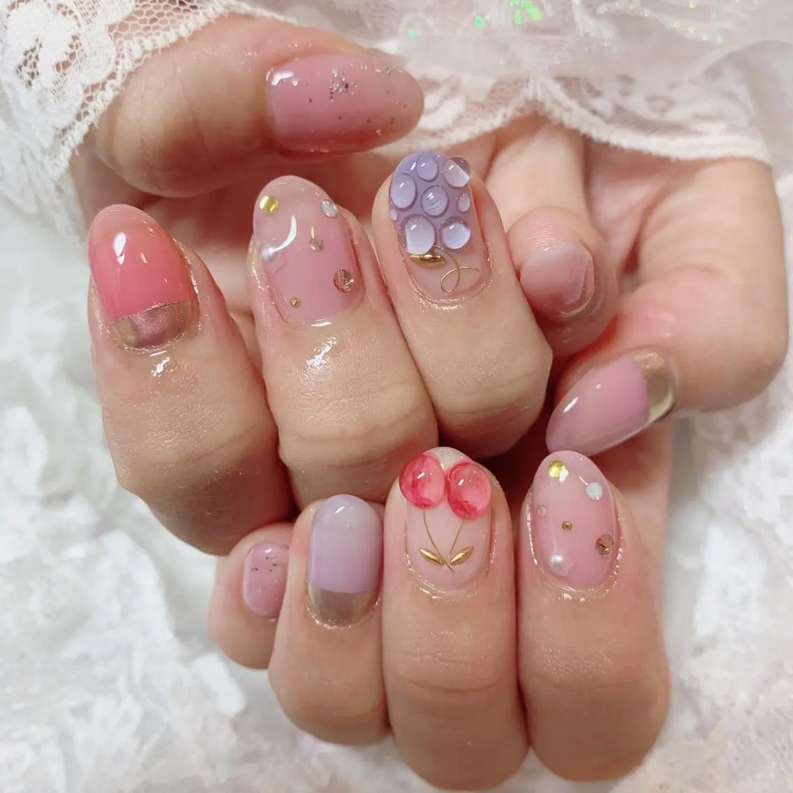 ネイル ハンドネイル La neige* yuki 🐩🌙のネイルデザイン