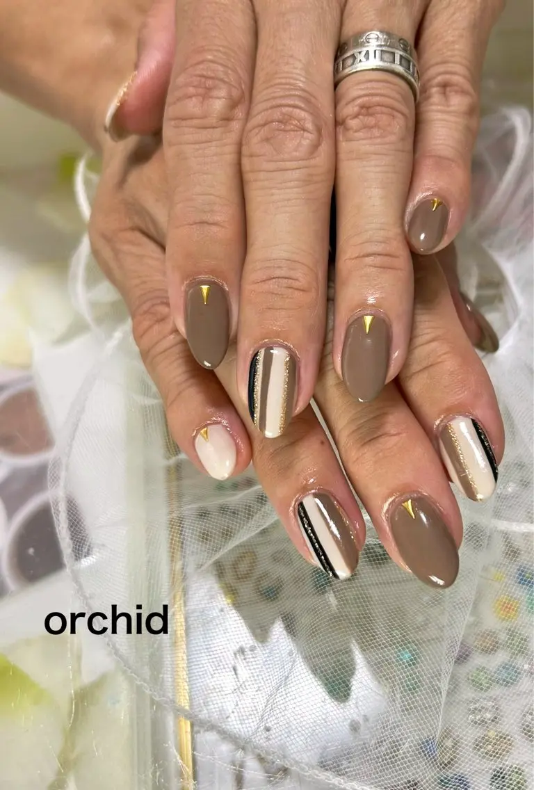 ネイル ハンドネイル orchid ♡オーキッドのネイルデザイン