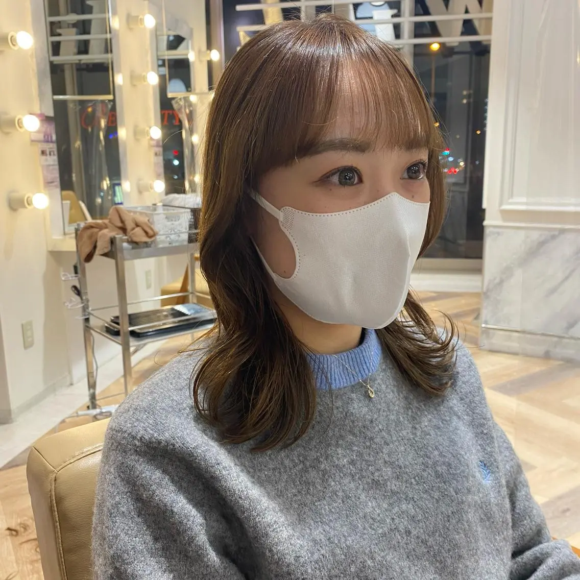 ミディアム 韓国風ヘア 三好 涼華のヘアスタイル
