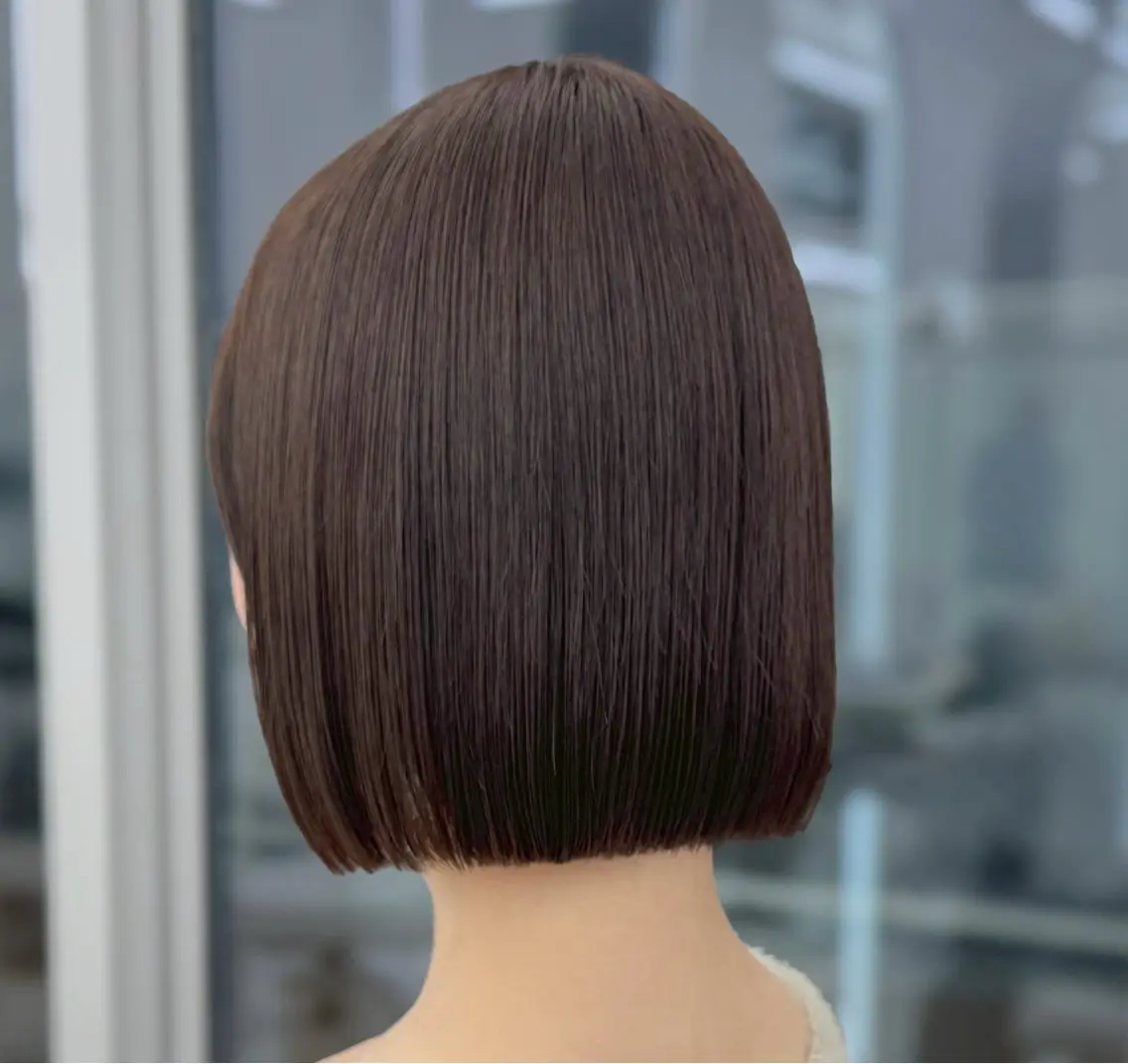 ショート カラー 🫧ミディアムカット 韓国透明感カラー🫧のヘアスタイル